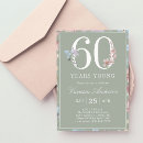Search for green 60th birthday invitations Minimal