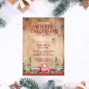 Search for red truck birthday invitations Rustic