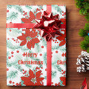 Search for poinsettia wrapping paper Vintage