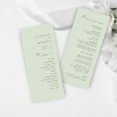 Search for script wedding programs Sage green