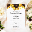 Search for sunflower rehearsal dinner invitations White