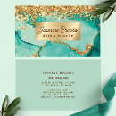 Search for teal and gold business cards Elegant