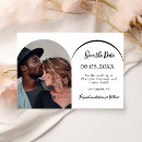 Search for simple wedding save the dates Black and white