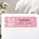 Search for daisies return address labels Baby in bloom