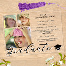 Search for square graduation invitations Black and white