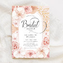 Search for blush and gold bridal shower invitations Botanical