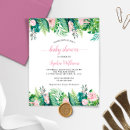 Search for tropical flowers baby shower invitations Mother to be