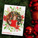Search for red poinsettia christmas cards Festive