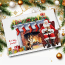 Search for shetland sheepdog christmas cards Santa claus
