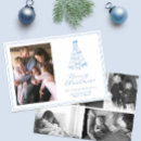 Search for blue and white christmas cards Whimsical
