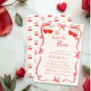 Search for february bridal shower invitations Red