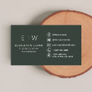 Search for dark green business cards Minimal