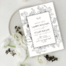 Search for black and white floral wedding invitations Calligraphy script