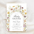Search for wildflower baby shower invitations Watercolor flowers