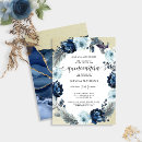 Search for navy quince invitations Blue and gold