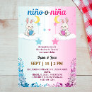 Search for bunny gender reveal invitations Pink and blue