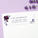 Search for purple and blue wedding return address labels Watercolor