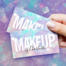 Search for holographic business cards Elegant makeup artist