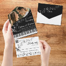 Search for jazz wedding invitations Black and white