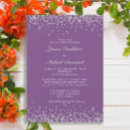 Search for purple glitter wedding invitations Sparkle