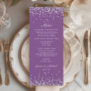 Search for purple and silver menus Elegant