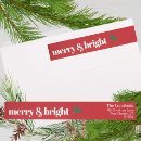 Search for merry and bright return address labels Simple