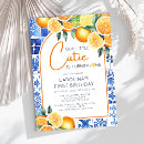 Search for lemon 1st birthday invitations Blue
