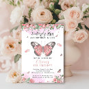 Search for gold and pink butterfly invitations For kids