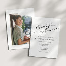 Search for clean bridal shower invitations Black and white