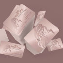 Search for rose gold metal business cards Beauty salon