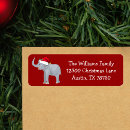 Search for funny animal return address labels Red