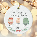 Search for family of 3 christmas tree decorations Baby photo