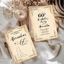 Search for vintage 60th birthday invitations Typography