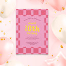 Search for pattern birthday invitations Pink