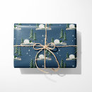 Search for christmas scene wrapping paper Blue