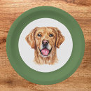 Search for golden retriever christmas plates Green