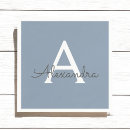 Search for dusty blue napkins Monogrammed
