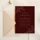 Search for elegant burgundy and gold wedding invitations Modern