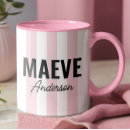 Search for pink and white stripes mugs Modern