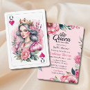 Search for casino bridal shower invitations Queen of hearts