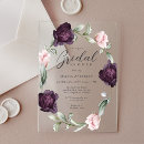 Search for plum bridal shower invitations Modern