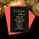 Search for new years eve celebration invitations Black and gold