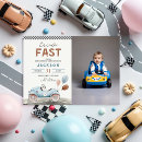 Search for blue race car invitations Our little racer