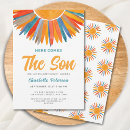 Search for here comes the sun baby boy shower invitations Watercolor