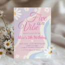 Search for five is a vibe birthday invitations Flowers