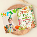 Search for tropical dinosaur invitations Chic tropical greenery