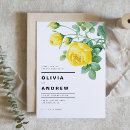 Search for yellow rose wedding invitations Botanical