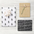 Search for black christmas tree wrapping paper Black and white