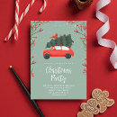 Search for pine trees christmas invitations Red and green