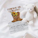 Search for cowboy or cowgirl gender reveal Western